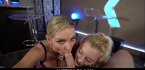  Blonde Beauties Service a Beefy Dong